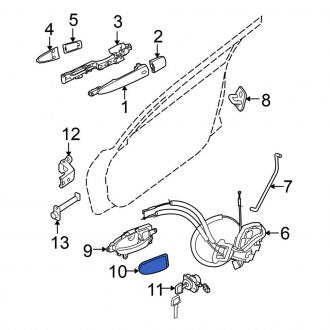 New Fits Nissan, Front Right Interior Door Handle Trim - Part # 806769N00A