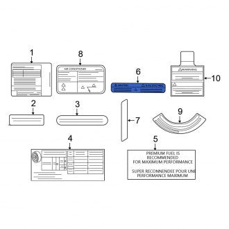 New Fits Nissan, Caution Label - Part # 243139DJ0A