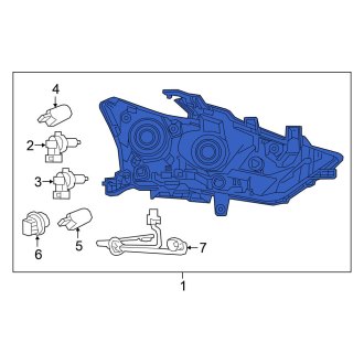 New OEM Front Right Headlight Assembly Fits, 2016-2018 Nissan Maxima - Part # 26010-4RF9B