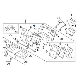 New OEM Front Left Seat Back Assembly Fits, 2021-2023 Nissan Maxima - Part # 87651-9DL0A