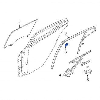 New Fits Nissan, Left Vent Window Glass Clip - Part # 822D54RA0A