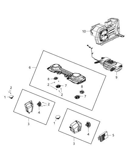 New 2019 Fits Chrysler Wrangler Enclosure-Speaker - Part # 6AH08TX7AE