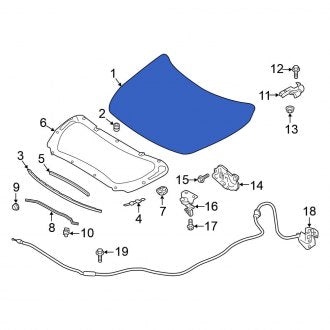 New OEM Front Hood Panel Fits, 2019-2025 Nissan Altima - Part # 65100-6CA0B