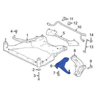 New OEM Front Right Suspension Control Arm Fits, 2024-2025 Nissan Altima - Part # 54504-6CT1H