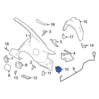 New OEM Rear Right Blind Spot Detection System Warning Sensor Fits, 2020-2024 Nissan Altima - Part # 284K0-6CA2A