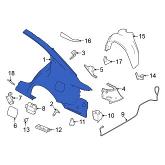 New OEM Rear Left Outer Quarter Panel Fits, 2019-2025 Nissan Altima - Part # G8113-6CAMA