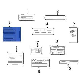 New Fits Nissan, Emission Label - Part # 14805ZX63A