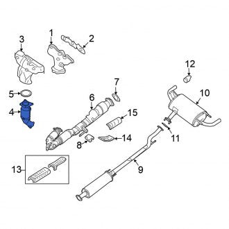 New OEM Right Catalytic Converter Fits, 2009-2013 Nissan Altima - Part # 208A2-ZN60A