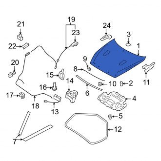 New OEM Front Hood Panel Fits, 2009-2016 Nissan GT-R - Part # FEA0M-39BMA