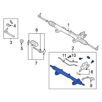 New OEM Rack and Pinion Assembly Fits, 2009-2013 Nissan GT-R - Part # 49200-JF10A