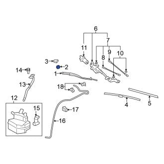 New Fits Nissan, Windshield Wiper Arm Nut - Part # 2888950J0A