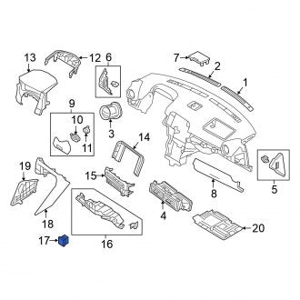 New OEM Right Instrument Panel Cover Fits, 2017-2021, 2023-2024 Nissan GT-R - Part # 68134-6AV6C