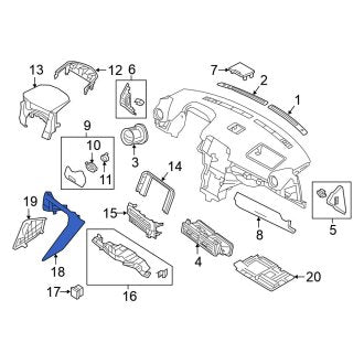 New OEM Right Instrument Panel Cover Fits, 2020-2021 Nissan GT-R - Part # 68134-6HT6E