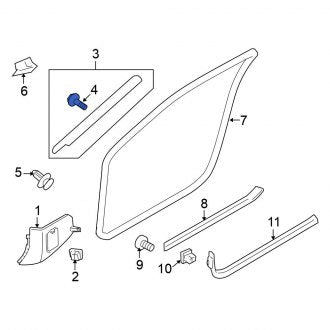 New Fits Nissan, Body A-Pillar Trim Panel Clip - Part # 76988AM800