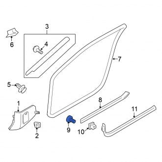 New Fits Nissan, Door Sill Plate Clip - Part # 76882AR002