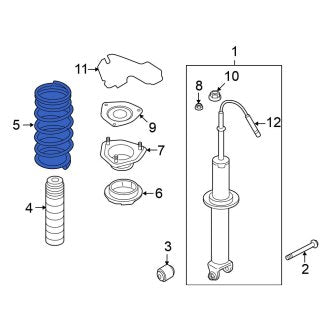 New OEM Rear Coil Spring Fits, 2024 Nissan GT-R - Part # 54005-6HT2A