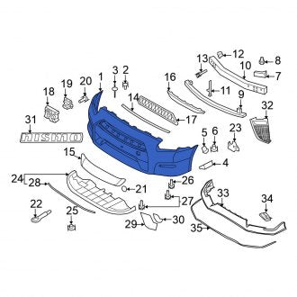 New OEM Front Bumper Cover Fits, 2017-2021, 2023-2024 Nissan GT-R - Part # FBM22-6AW1H