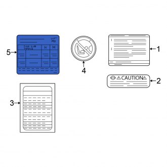 New Fits Nissan, Tire Information Label - Part # 990903LM0A