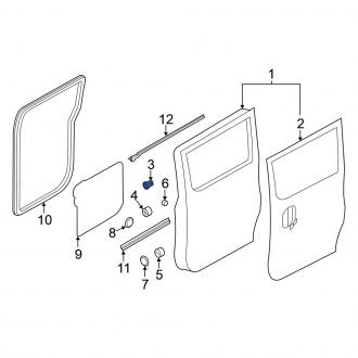 New Fits Nissan, Sliding Door Bumper Stop - Part # 82896JX00B