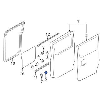 New Fits Nissan, Sliding Door Bumper Stop - Part # 82896WL000