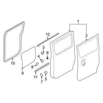 New Fits Nissan, Sliding Door Bumper Stop - Part # 82896CY020