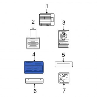 New Fits Nissan, Tire Information Label - Part # 99090ZN90A