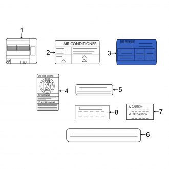 New Fits Nissan, Tire Information Label - Part # 990903WC1A