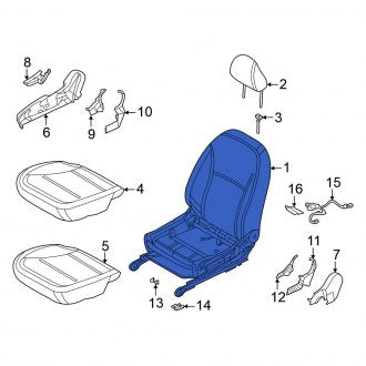 New OEM Front Left Seat Fits, 2022-2024 Nissan Versa - Part # 87651-5EG3E