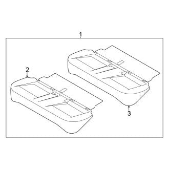 New OEM Rear Seat Cushion Foam Fits, 2023-2025 Nissan Versa - Part # 88300-5ES0C