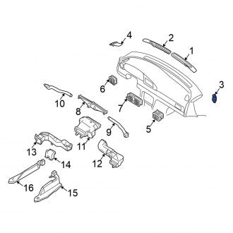 New Fits Nissan, Front Right Windshield Defroster Nozzle - Part # 687409