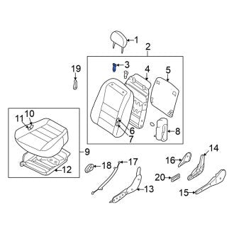 New Fits Nissan, Front Headrest Guide - Part # 87603900