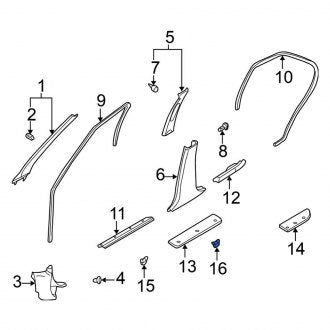 New Fits Nissan, Rear Inner Door Sill Plate Clip - Part # 769883J000