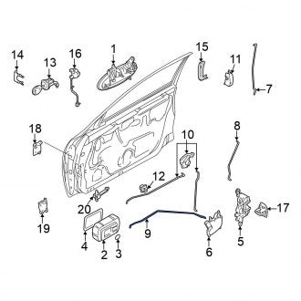 New Fits Nissan, Front Right Door Lock Operating Rod - Part # 805149