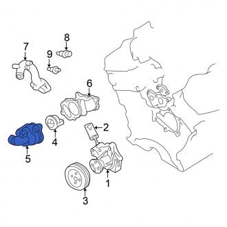 New OEM Engine Coolant Thermostat Housing Fits, 1999-2002 Nissan Quest - Part # 11061-7B000