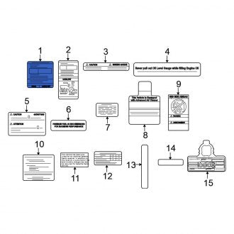 New Fits Nissan, Emission Label - Part # 14805ZM00B