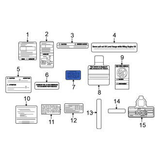 New Fits Nissan, A/C System Information Label - Part # 270905Z002