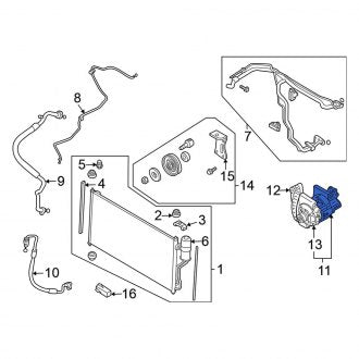 New OEM A/C Compressor Fits, 2004-2009 Nissan Quest - Part # 92600-5Z01B