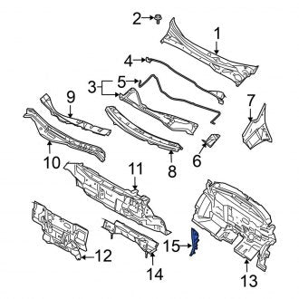 New Fits Nissan, Front Left Upper Kick Panel Trim - Part # 669515Z001