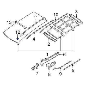New Fits Nissan, Roof Luggage Carrier Side Rail Nut - Part # 012210005U