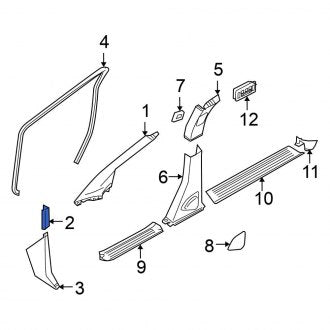 New Fits Nissan, Front Right Upper Kick Panel Trim - Part # 669505Z001