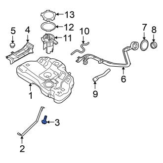 New Fits Nissan, Fuel Tank Strap Bolt - Part # 175988J000