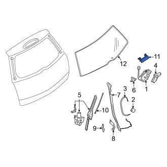 New 2004-2009 Fits Nissan Quest Rear Liftgate Latch Handle, Part # 90606-5Z000