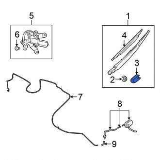 New Fits Nissan, Rear Back Glass Wiper Arm Cover - Part # 287825Z000