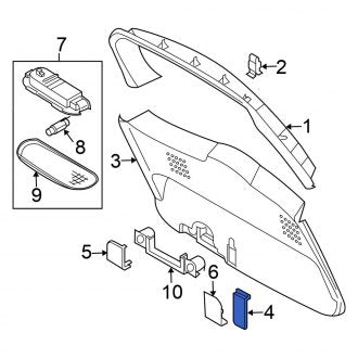 New Fits Nissan, Rear Liftgate Trim Cover - Part # 909155Z001
