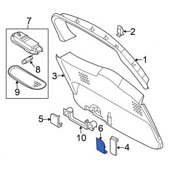 New Fits Nissan, Left Liftgate Trim Cap - Part # 809445Z000