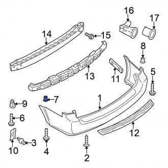 New Fits Nissan, Rear Bumper Cover Grommet - Part # 85099VE000