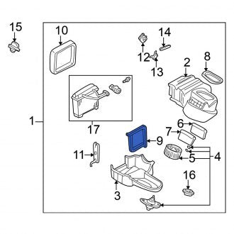 New Fits Nissan, Upper HVAC Case Seal - Part # 287132Y000