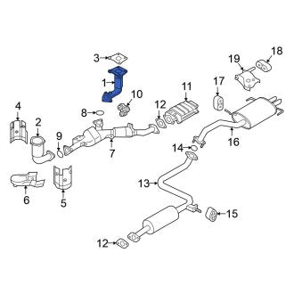 New OEM Front Catalytic Converter Fits, 2002-2003 Nissan Maxima - Part # B08A1-5Y700