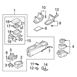 New Fits Nissan, Console Cap - Part # 969172Y000