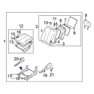 New OEM Front Left Seat Fits, 2001 Nissan Maxima - Part # 87050-4Y163